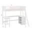 Lit mezzanine simple avec tablette et bureau intégrés
