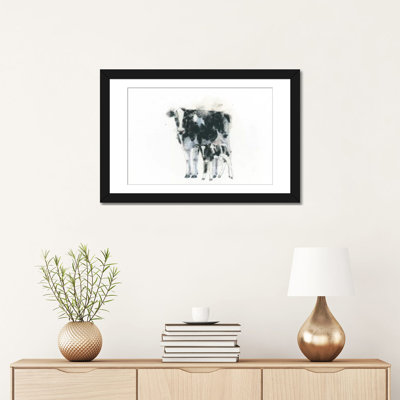 Vache et veau, impression sur toile tendue