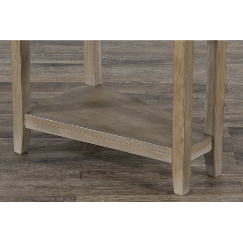 Hemphill Solid Wood End Table, Light Brown, 24" H x 16" W x 24" D