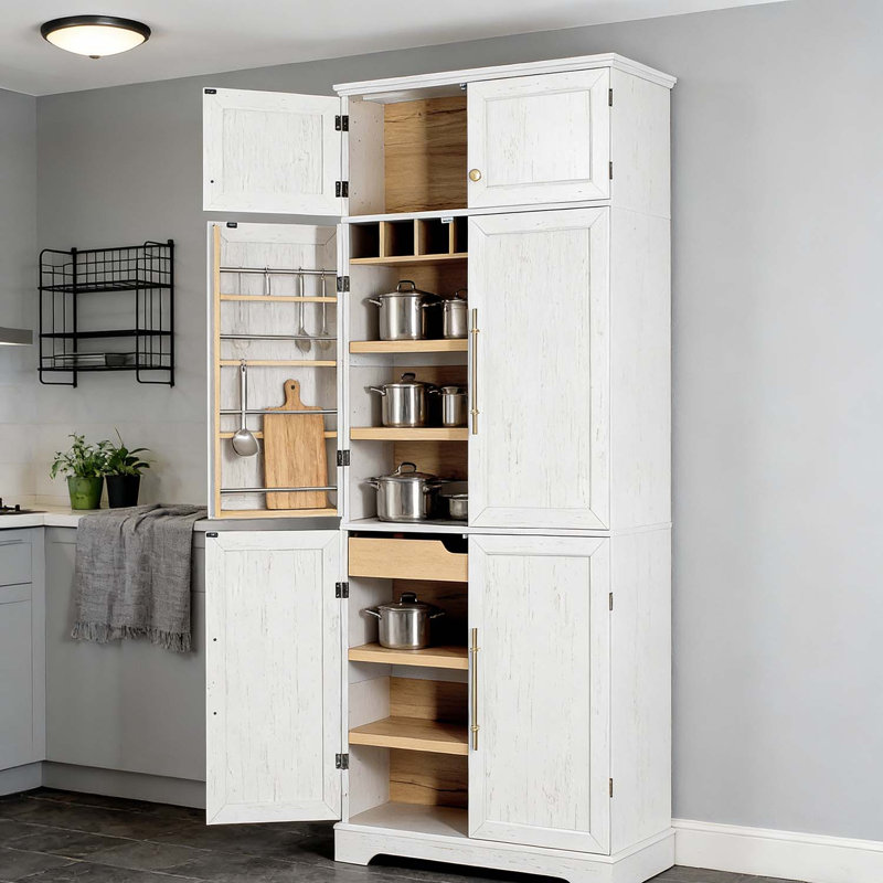Armoire Itchen, rangement polyvalent pour plusieurs pièces, Blanc