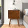 Boneva Mid-century Modern 2-Drawer Nightstand with Hidden Drawer and Built-In Outlets