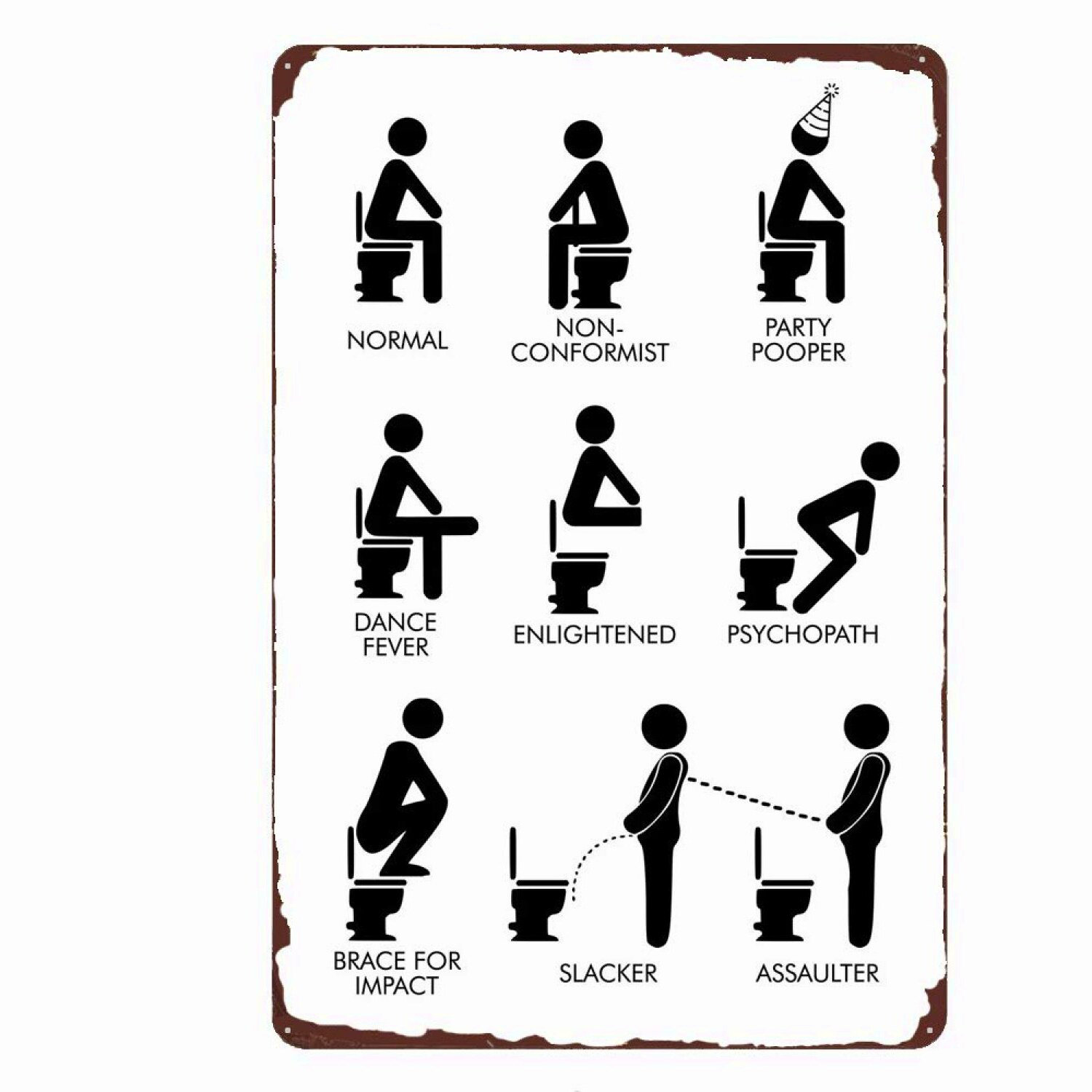 Lot De Posters De Salle De Bain - Noir Et Blanc - Art Pingouin éléphant