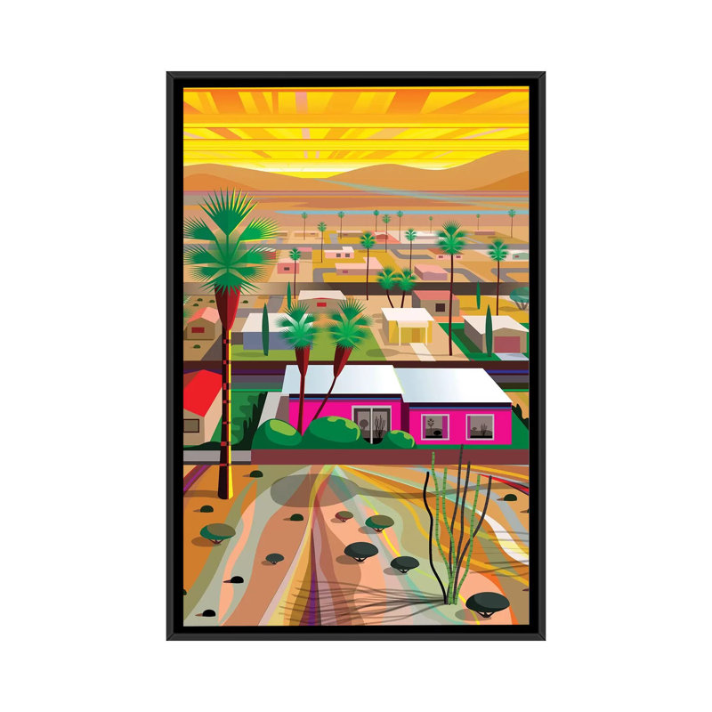 «Twentynine Palms, Vertical», impression sur toile, H 26 po x l 18 po x P 1,5 po, Toile avec cadre noir, Pas de tapis