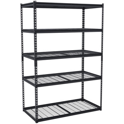 Garage Shelving, Heavy Duty Garage Shelving 48" L x 24" W x 72" H, 2500lbs Load Bearing Storage Shelves Adjustable, Durable Metal Storage Shelves, Easy Assemble for Garage, Basement