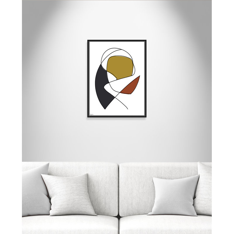 Abstract Tribeca 3, Black, 25.5" H x 19.5" W x 2" D
