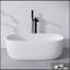 Baignoire de trempage autoportante 51 po à surface solide avec trop-plein et bonde escamotable blanche 51 po