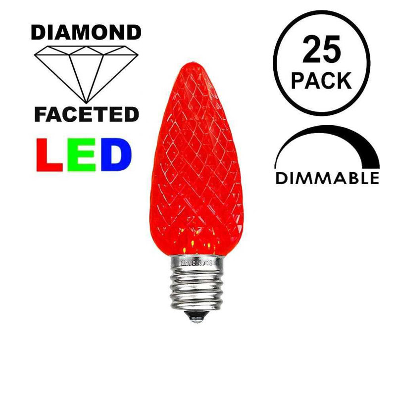 Lampe de noël pour l’extérieur 25 lumières de chaîne, Rouge