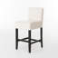 Tabouret de comptoir 2 pièces Kd, tissu beige, bois, P 18,04 po x l 21,83 po, H 36,8 po, paire de tabourets, base en bois massif, base en bois massif, 18,04 po, profondeur 21,83 po, largeur 37,73 po, finition contemporaine