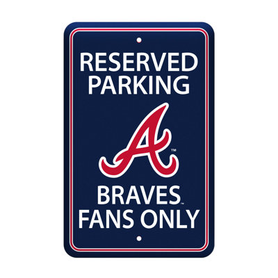 Atlanta Braves Plastic Parking Sign 18x12