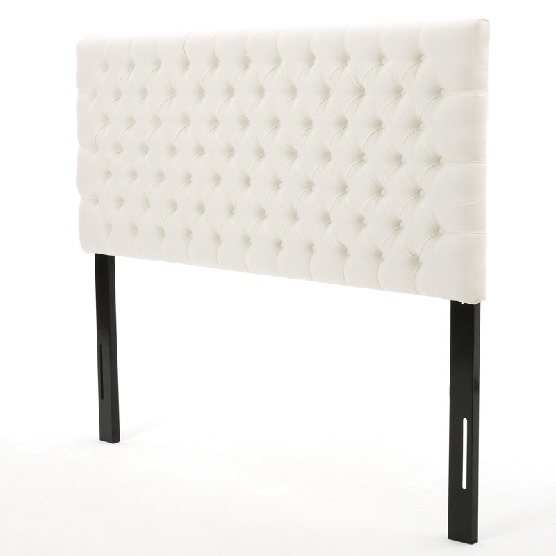 Tête de lit de style contemporain pour lit grand, avec un aspect de diamant frappant et moderne, une finition élégante, Ivory