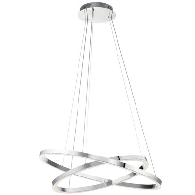 2 - Light Dimmable LED Geometric Chandelier