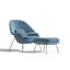 Chaise Valencia Marzena avec repose-pieds, couleur bleue