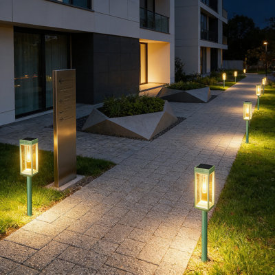 8-Pack Solar Pathway Lights Outdoor - Bright Waterproof Garden Lights With Auto On/Off, 15+ Hours Runtime, Solar Powered Lighting For Yard, Walkway & Garden