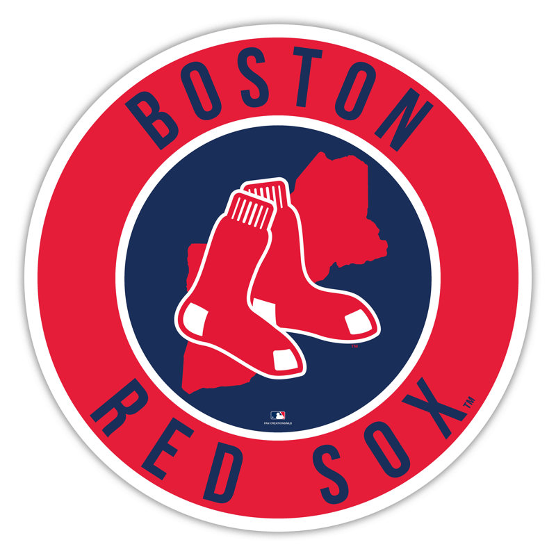 Boston Red Sox Bright Line - 16" Circle With State