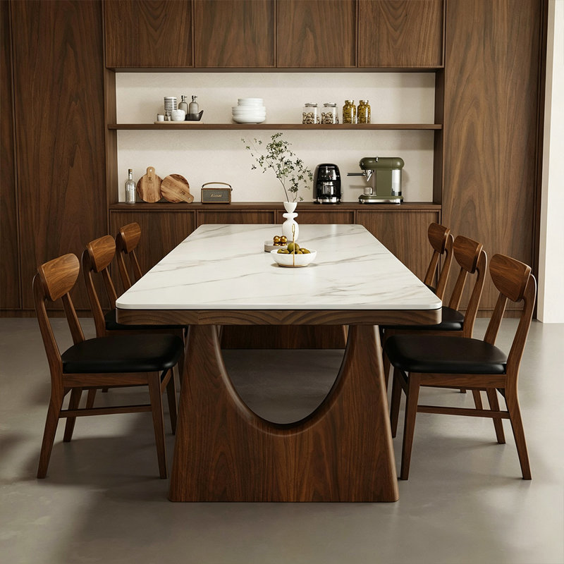 Pine Solid Wood Base Dining Table, 29.53"H x 62.99"L x 27.56"W