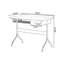 Simple and modern Solid wood study desk with Drawers-1072553986