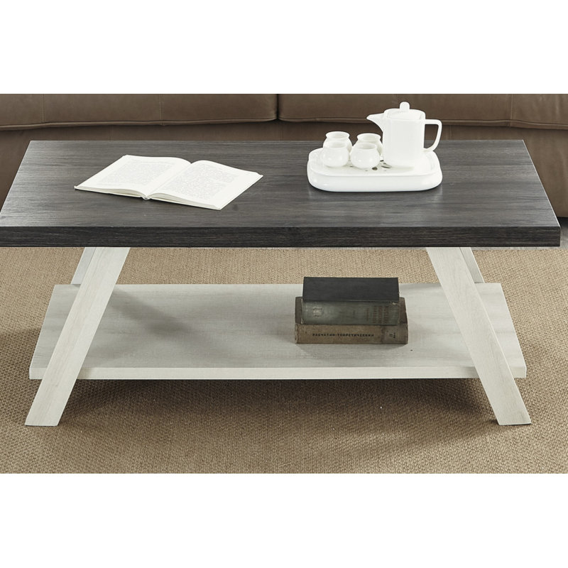 Angeleca Single Coffee Table, Dark Gray/Beige