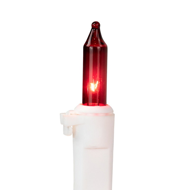 50-Count Mini Christmas Light Set 10ft Wire, Red/Clear/White