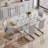 7 Piece - Marbled Dining Table Set-1498344952