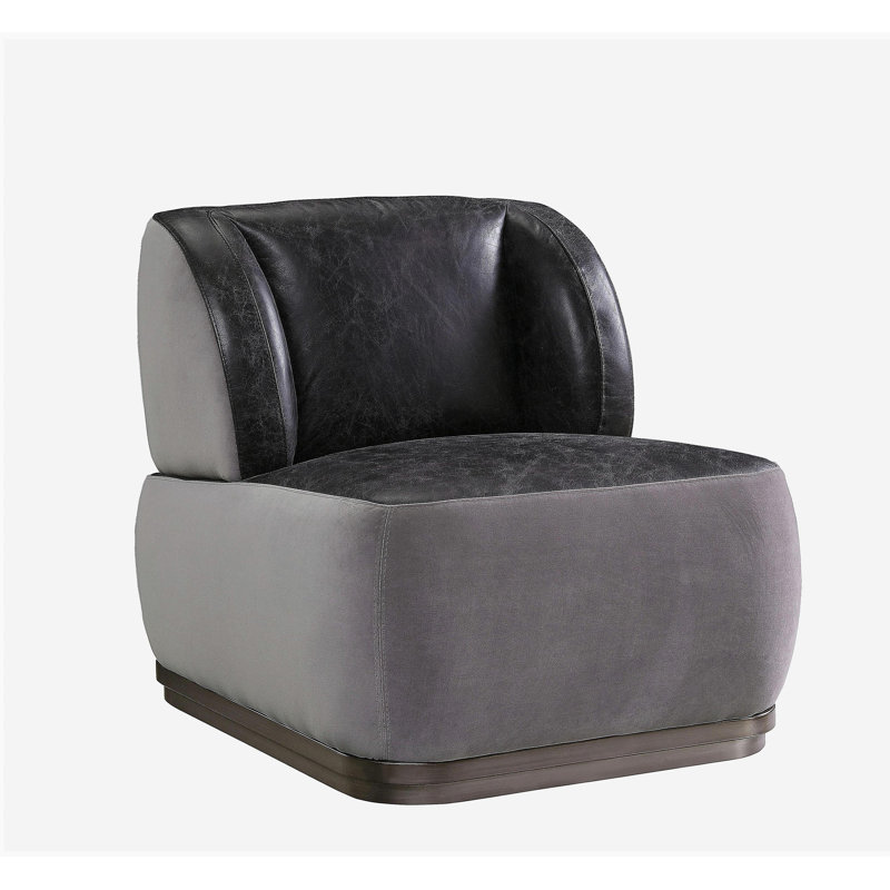 Fauteuil d'appoint antique ardoise et gris