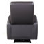 Fauteuil inclinable électrique brun avec accoudoirs carrés