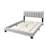 Contemporary Full Size Bed With Gray Wool Upholstery, Channel Tufting And Built-In Led Lights, Platform Setup Upholstered Headboard Structure