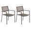 Eiland Armchair - Carbon - Composite Cord Mocha - Set of 2 in , No Cushion