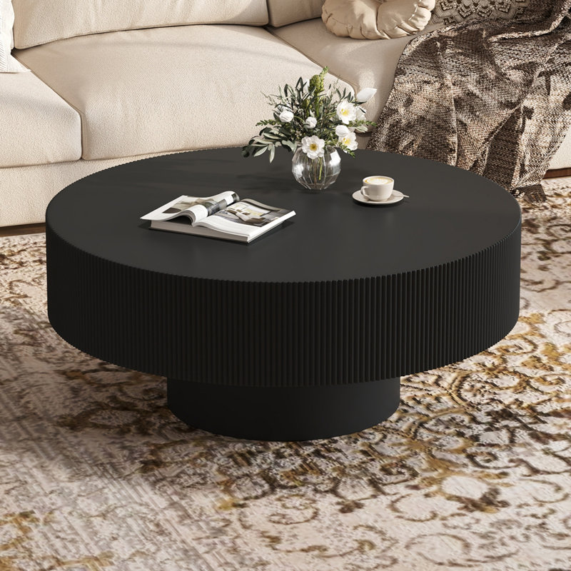 Table basse élégante Elegant Easy, H 16,7 po x L 35,4 po x l 35,4 po, Noir