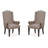 Extendable Trestle Dining Table With 2 Upholstered Side Chairs And 2 Host Chairs-185538661