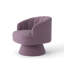 Fauteuil demi-tonneau pivotant en velours Murrow-1657574649