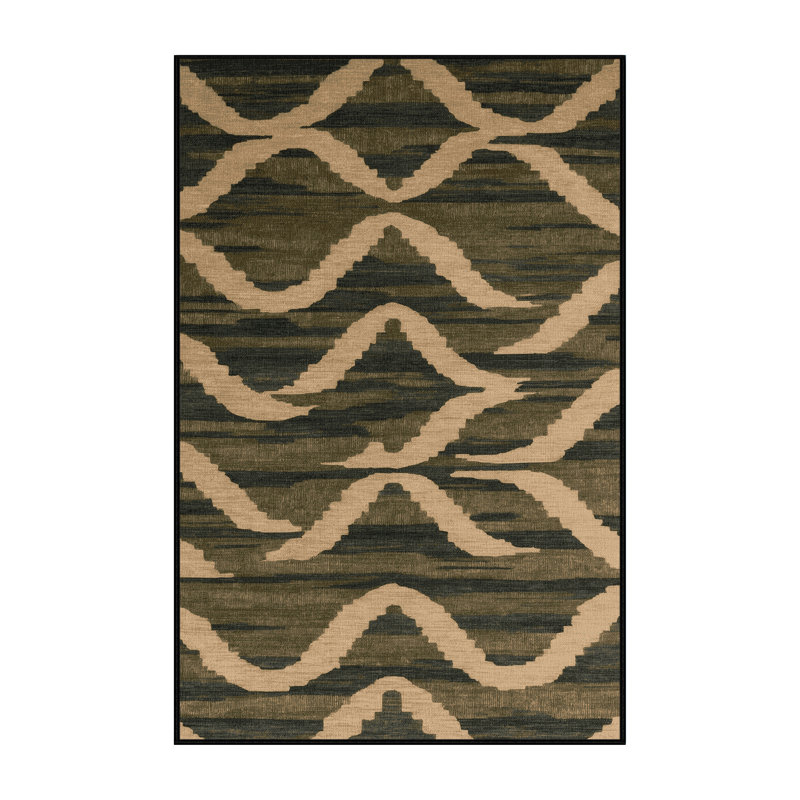 Tapis brun lavable à la machine, Rectangle 7 pi x 10 pi