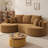 Nimbus Boneless 106" Cloud Curved Sectional Boucle Sofa with Chaise Lounge, 2-Piece No Assembly Required Sofa with 7 Pillows, High-Elastic Foam Couch for Living Room and Bedroom-1649022170