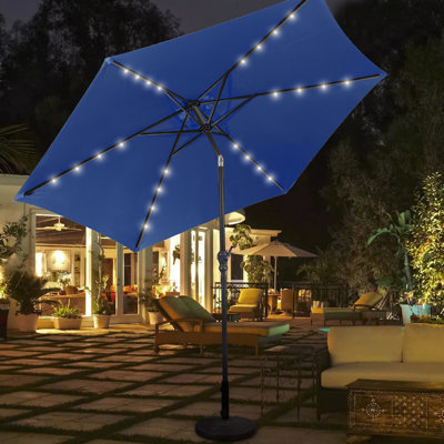 Fruiteam 90'' Lighted Tilt Market Umbrella