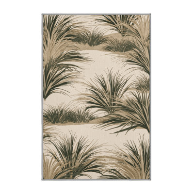  Washable Dune Grass Pattern Coastal Area Rug