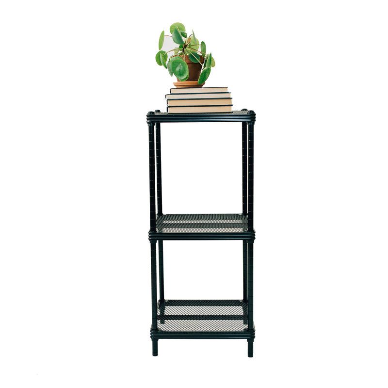 Nickens 13.8'' W Steel Height -Adjustable Shelving, Black