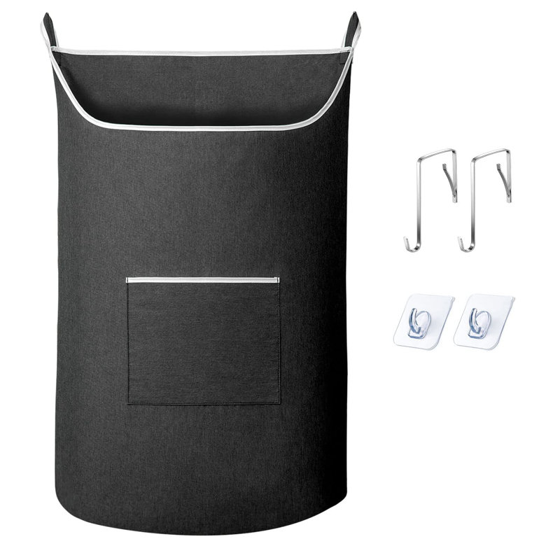 Panier à linge, sac de rangement suspendu XL, 36 po x 22 po, durable, grande capacité, imperméable, noir