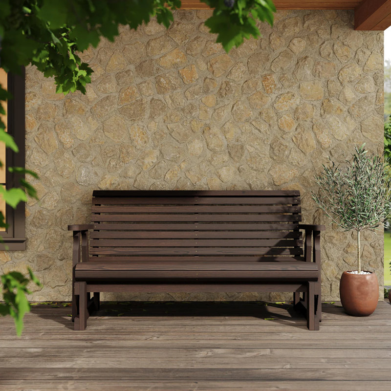 Banc de véranda robuste avec roulettes rétractables de 800 lb, 4 pi, Brut