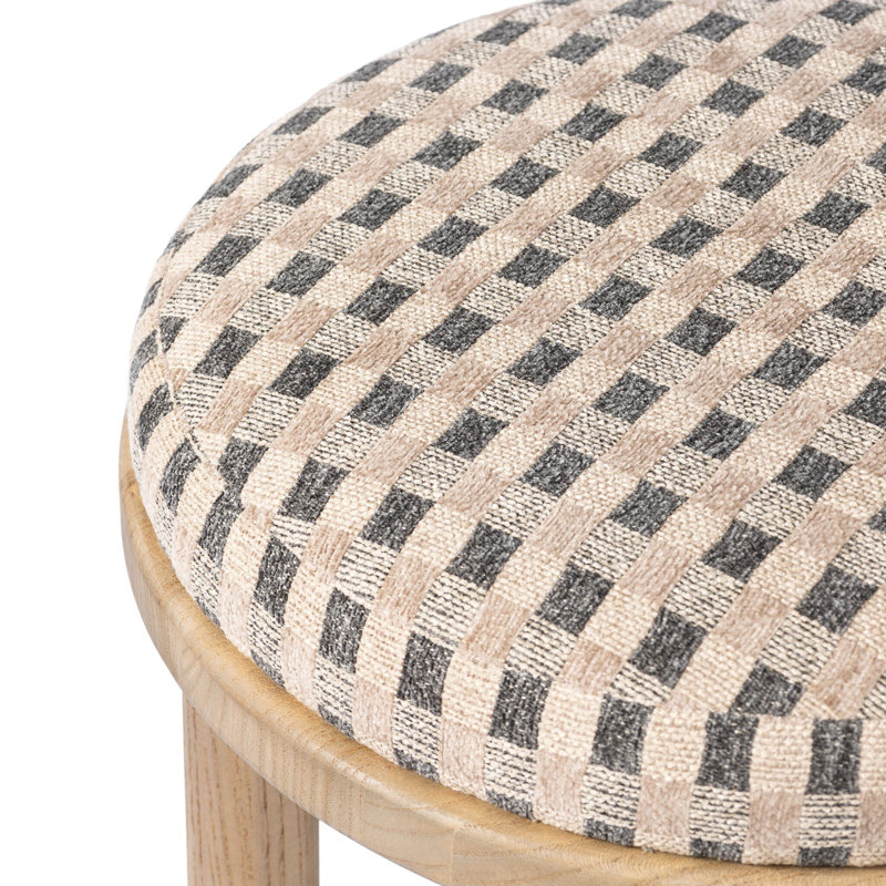 Wells Saldino Stool-Beige Shearling, Natural, Firefinch Fawn, Counter Stool (26" Seat Height)