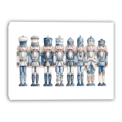 Art mural sur toile bleu "Casse-noisette"