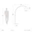Luna Bella 92" Dimmable Arc Floor Lamp-1667676928