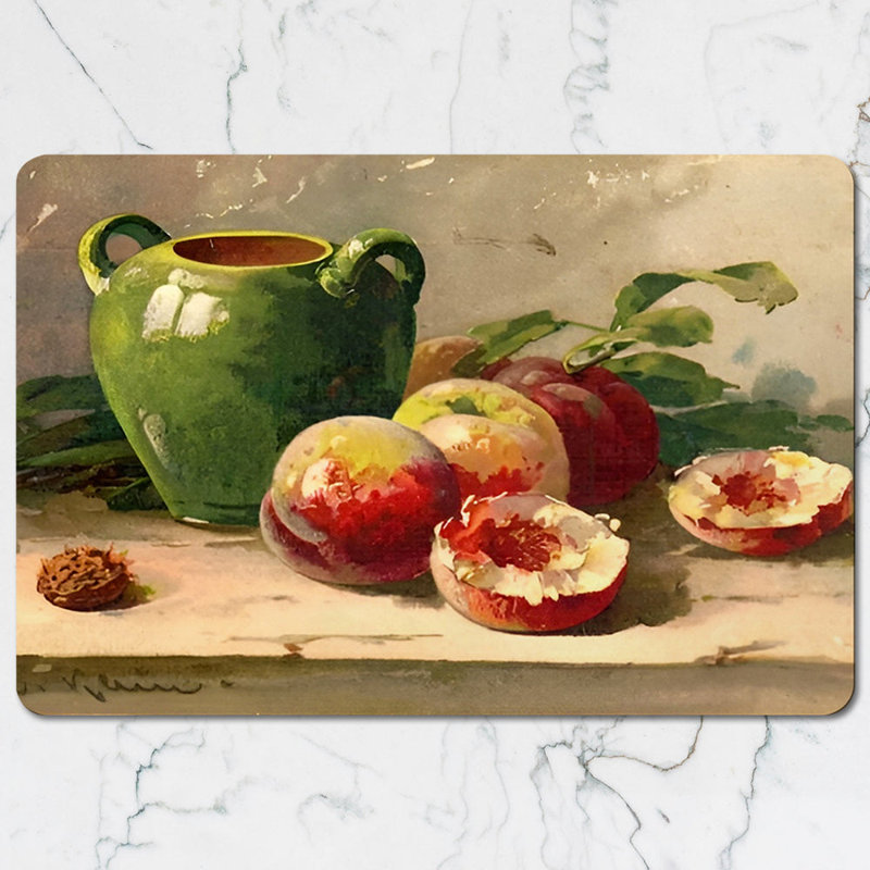 Toasting Glasses Placemat And Coaster Set Green Sketch