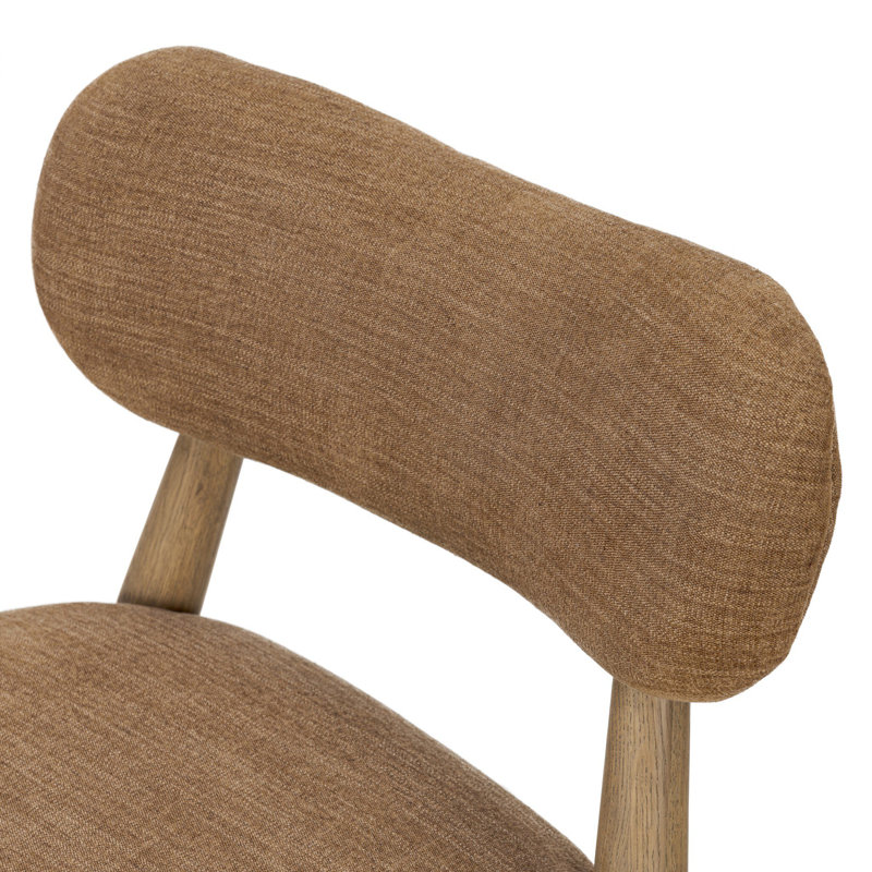 Juna Upholstered Stool with Solid Wood Frame