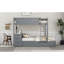 Lit superposé gris avec bureau, lit gigogne simple, rangement et rangement pour chambre fonctionnelle, lit gigogne - Pratique
