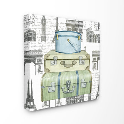 « décoration de porte de voyage avec timbres », impression