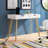 Baber 19.7" D Computer Desk with 2 Drawer, Modern White Wooden Writing Desk for Home-office