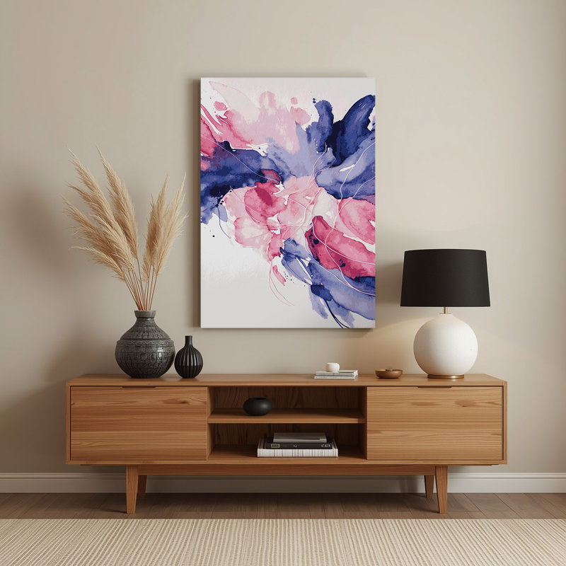 Aquarelle abstraite 77, art mural en métal beige, H 14 po x l 11 po