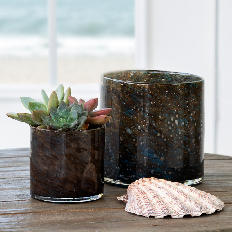 Serena Materials: Glass Table Vase, 4'' H x 4'' W x 4'' D