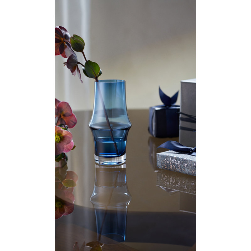 Arc Handmade Glass Table Vase, Dark Blue
