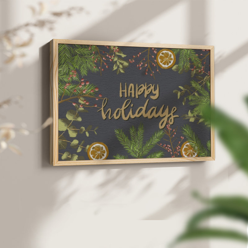 Holiday Sentiment II - reproduction encadrée, Naturel, H 11 po x l 14 po
