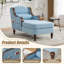 Fauteuil-lit rembourré en tissu-118377194